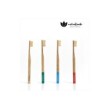 Escova dentes bambu Naturbrush Adulto Vermelho