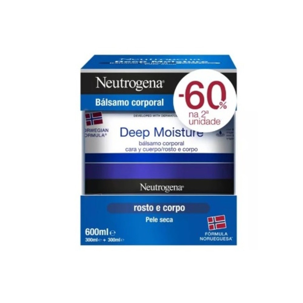 Neutrogena Hidratação Profunda Pack Rosto e Corpo 2 x 300 ml - 60% desconto na 2ª unidade