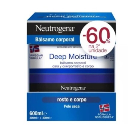 Neutrogena Hidratação Profunda Pack Rosto e Corpo 2 x 300 ml - 60% desconto na 2ª unidade
