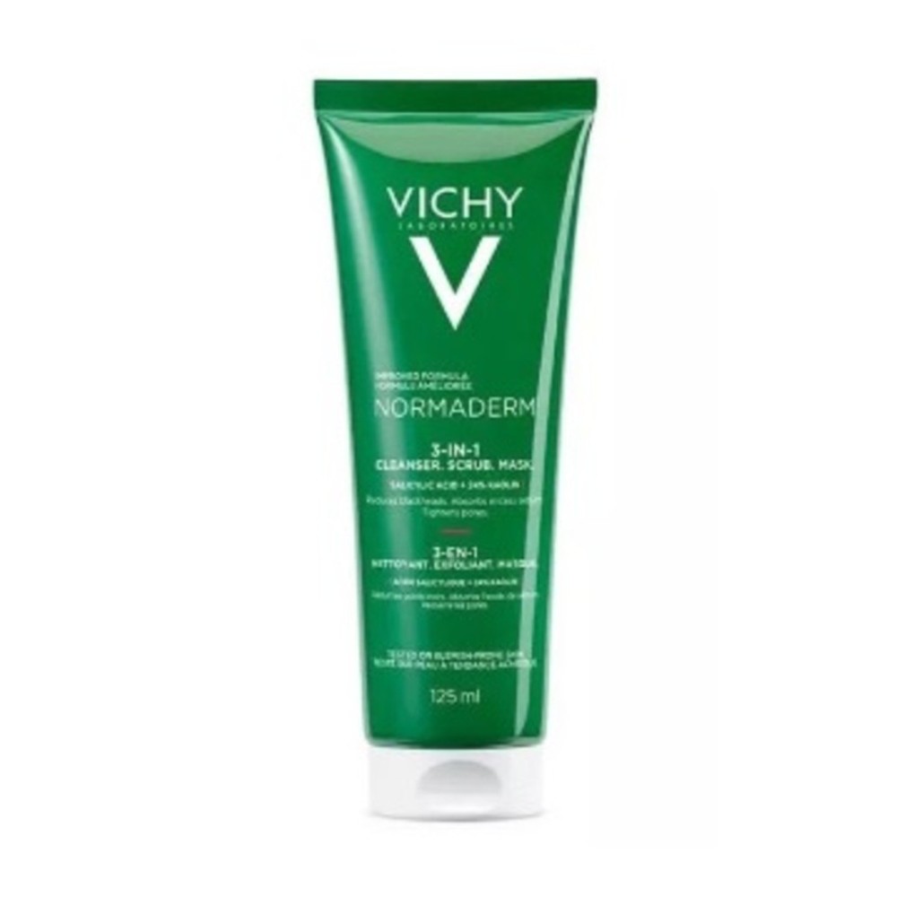 Vichy Normaderm 3 em 1 exfoliante + limpeza + máscara 125ml