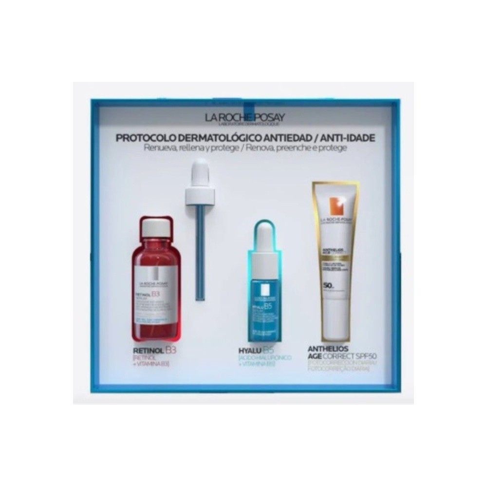 La Roche Posay Coffret Retinol B3 30 ml + Hyalu B5 10 ml + Anthelios Age Correct SPF50 15 ml