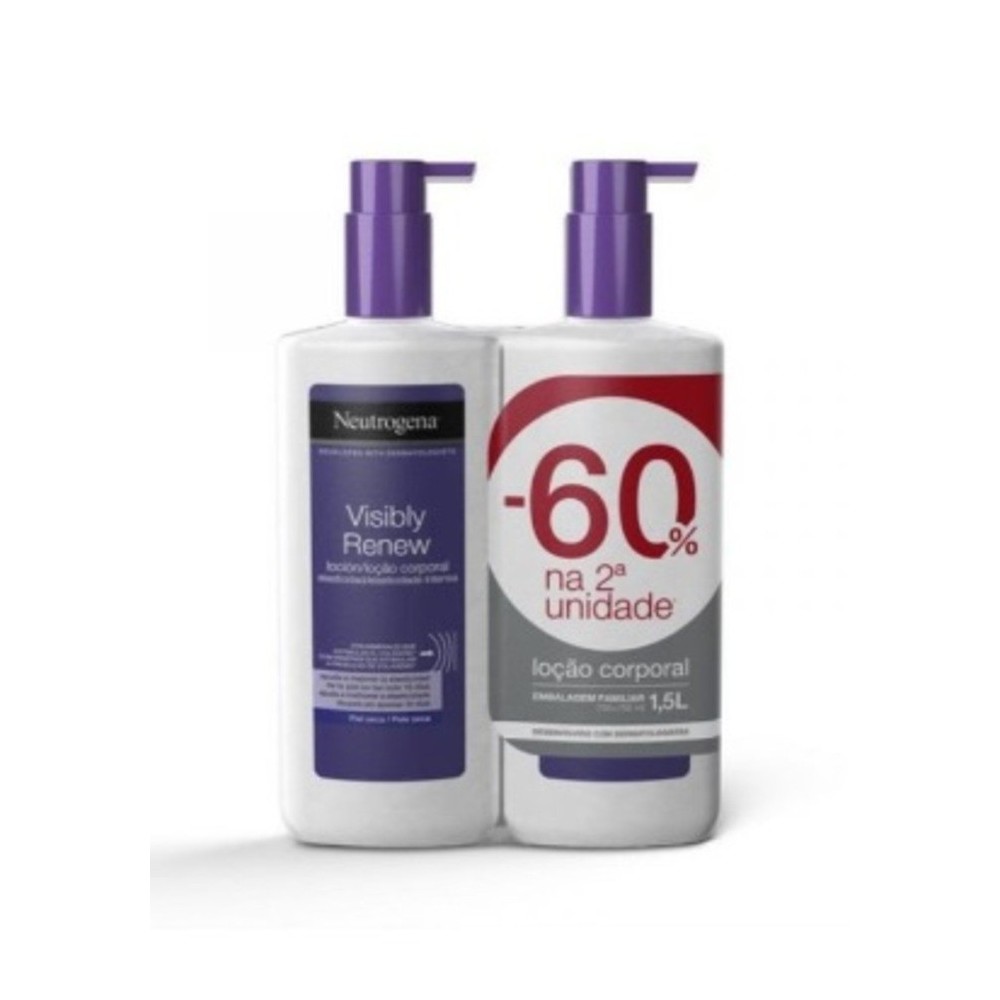Neutrogena Visibly Renew Loção Corporal Elasticidade Intensa 2x750ml (60%desc 2ªemb, já inc no preço)