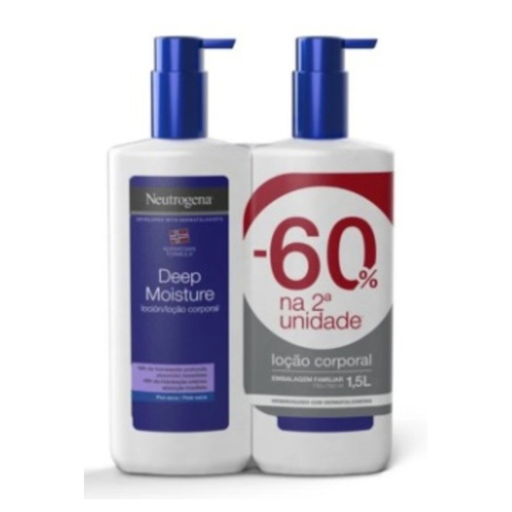 Neutrogena Loção Corporal Hidratação Profunda 750ml x 2 (60% desconto na 2ª unidade)