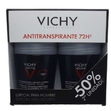 Vichy Homme Desodorizante Antitranspirante 72H 50ml - 50% desconto na 2ª unidade