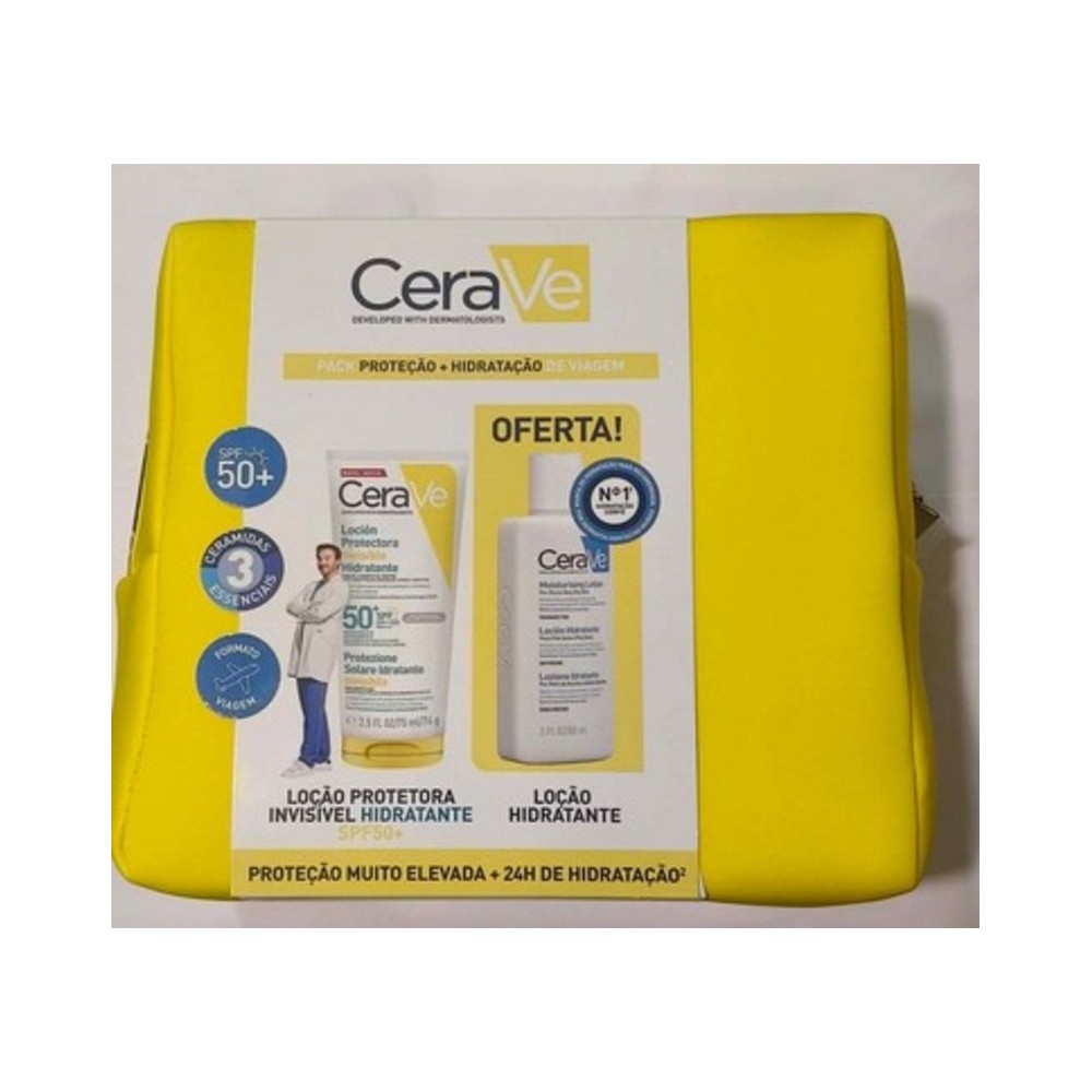 Cerave Loção Protetora Invisível Hidratante Corpo e Rosto SPF30  75ml + Oferta Bolsa e Loção Hidratante 80ml