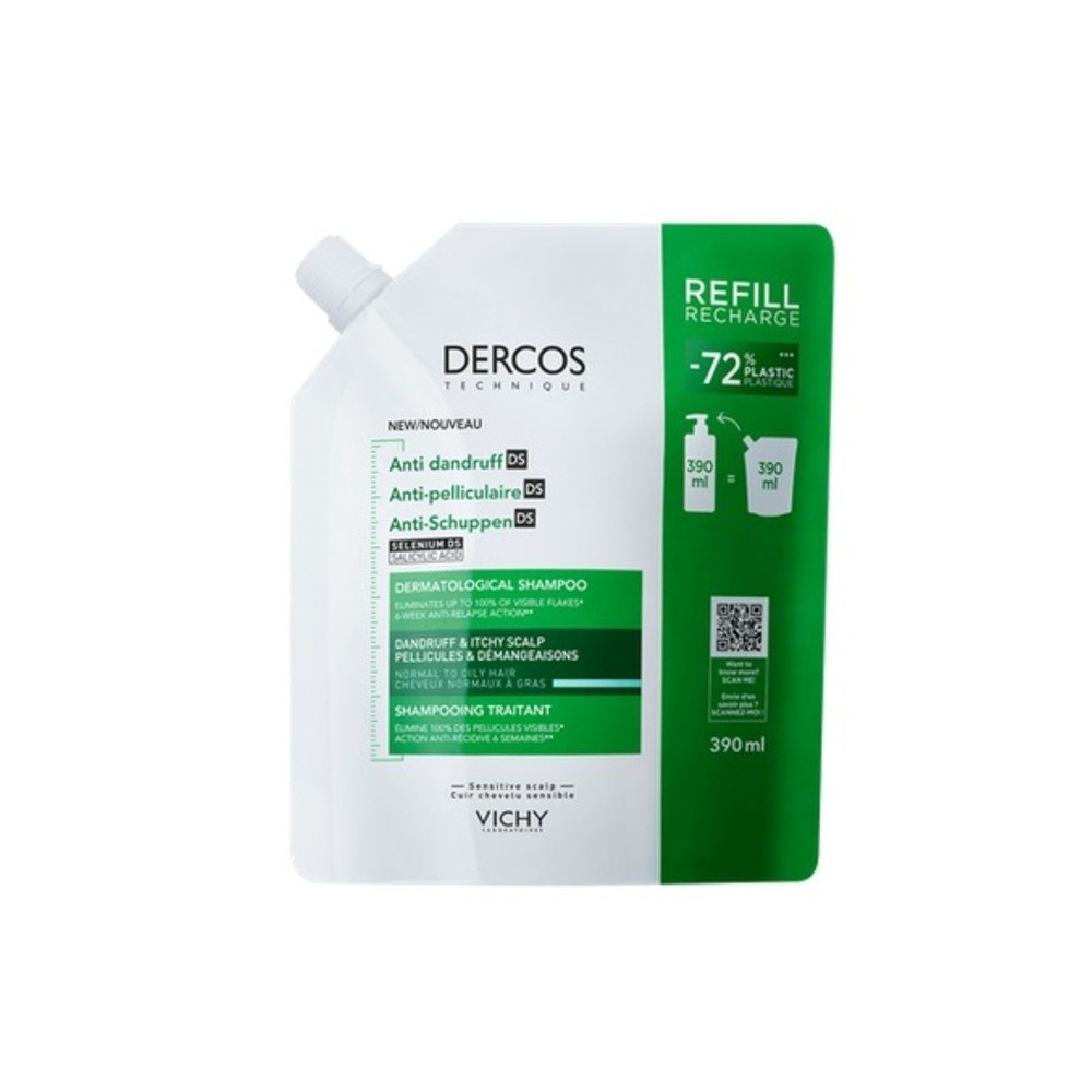 Vichy Dercos Anti-Caspa DS Champo Cabelos Normais/Oleosos Recarga 400ml