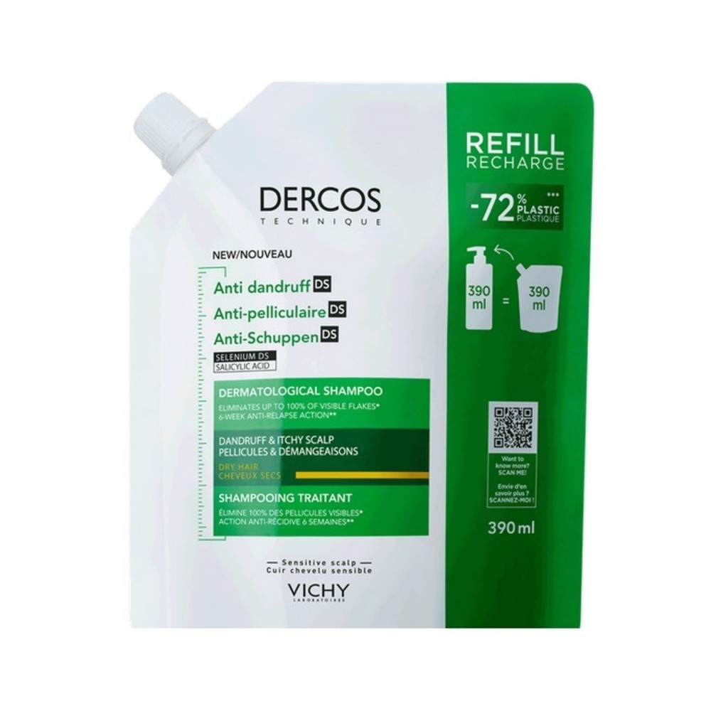 Vichy Dercos Anti-Caspa DS Champo Cabelos Secos Recarga 400ml