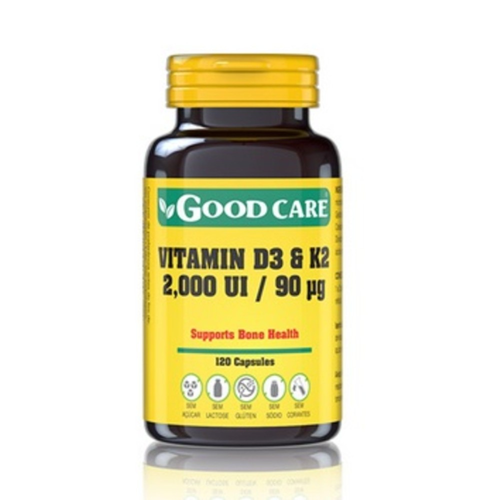 GoodCare Vitamina D3 2000UI + K2 90 mcg x 120 caps