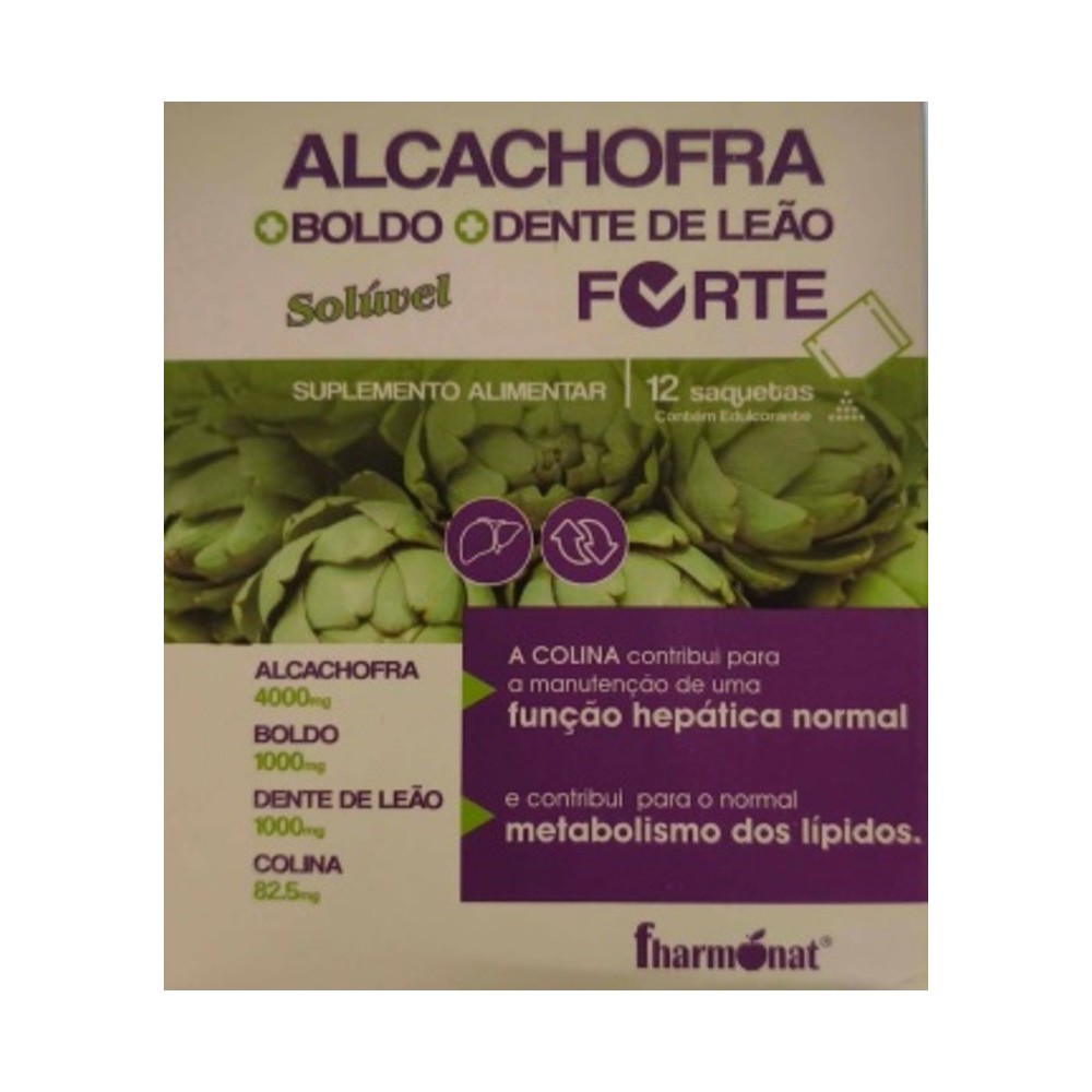 Fharmonat Alcachofra Forte + Boldo + Dente de Leão + Colina - 12 saquetas