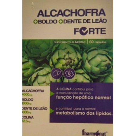 Fharmonat Alcachofra Forte + Boldo + Dente de Leão + Colina - 60 cápsulas