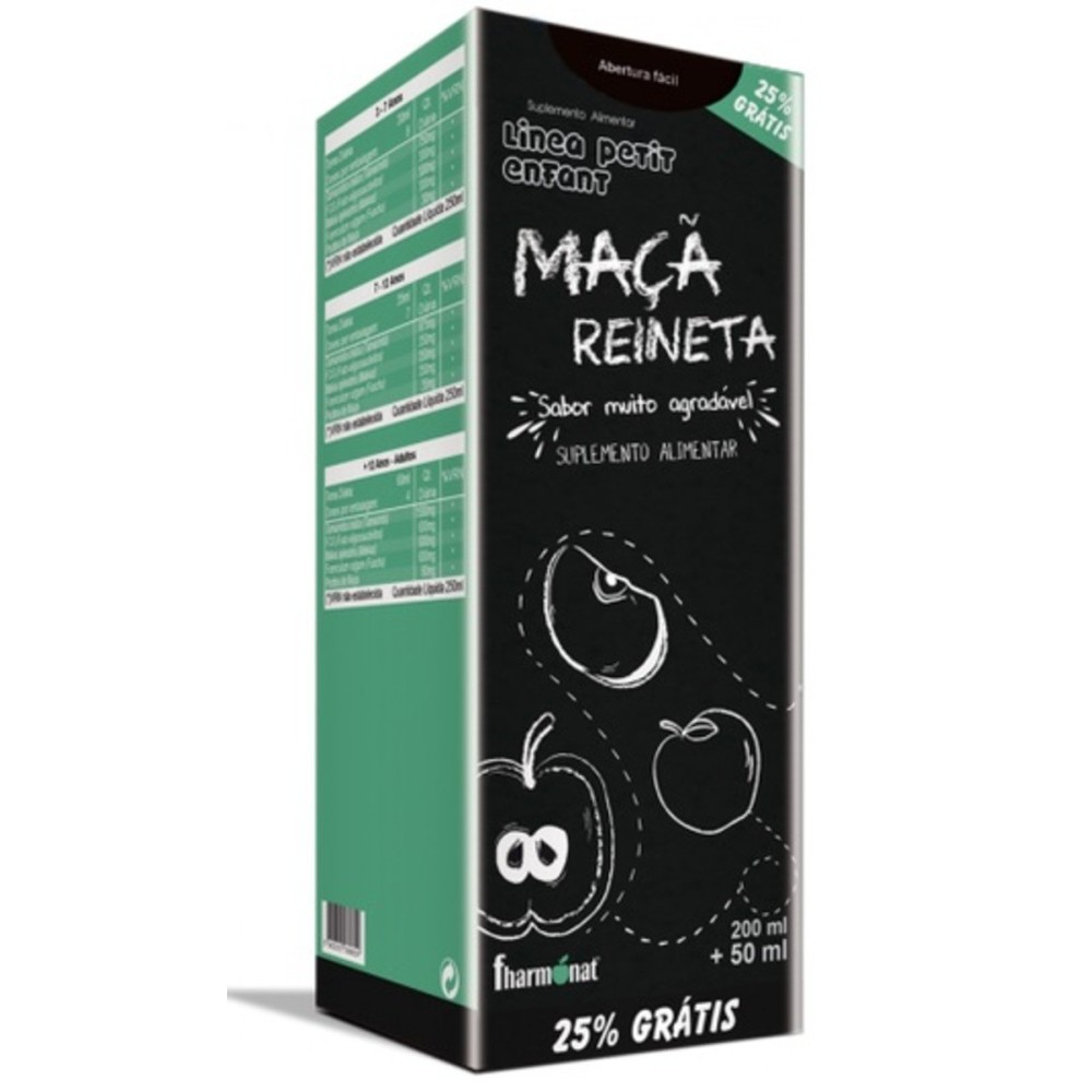 Maça Reineta xarope 200ml + 50 ml grátis