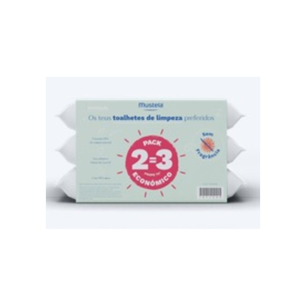 Mustela Toalhetes de Limpeza de Agua sem Perfume