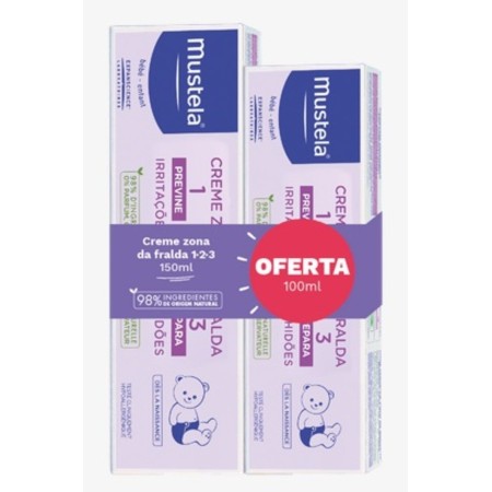 Mustela Creme Zona da Fralda 1,2,3 150ml + 100ml