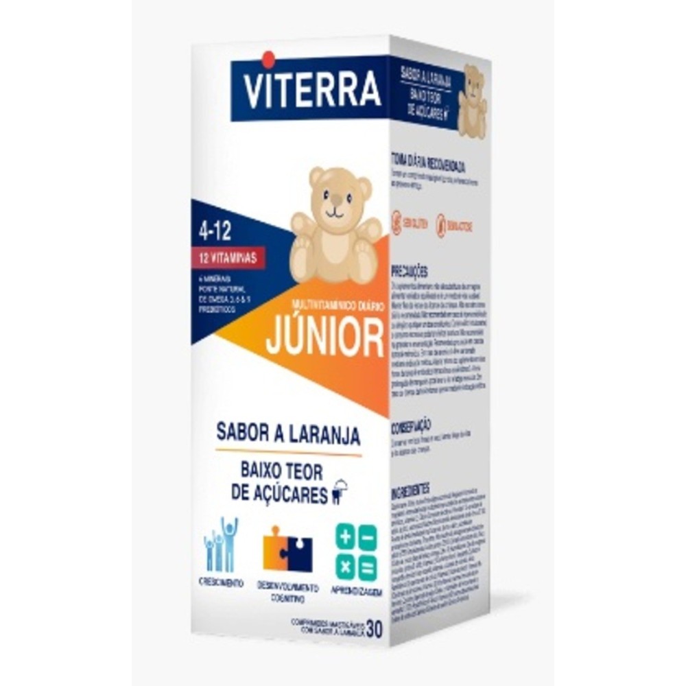 Viterra Multivitaminico Júnior 30 comprimidos mastigáveis