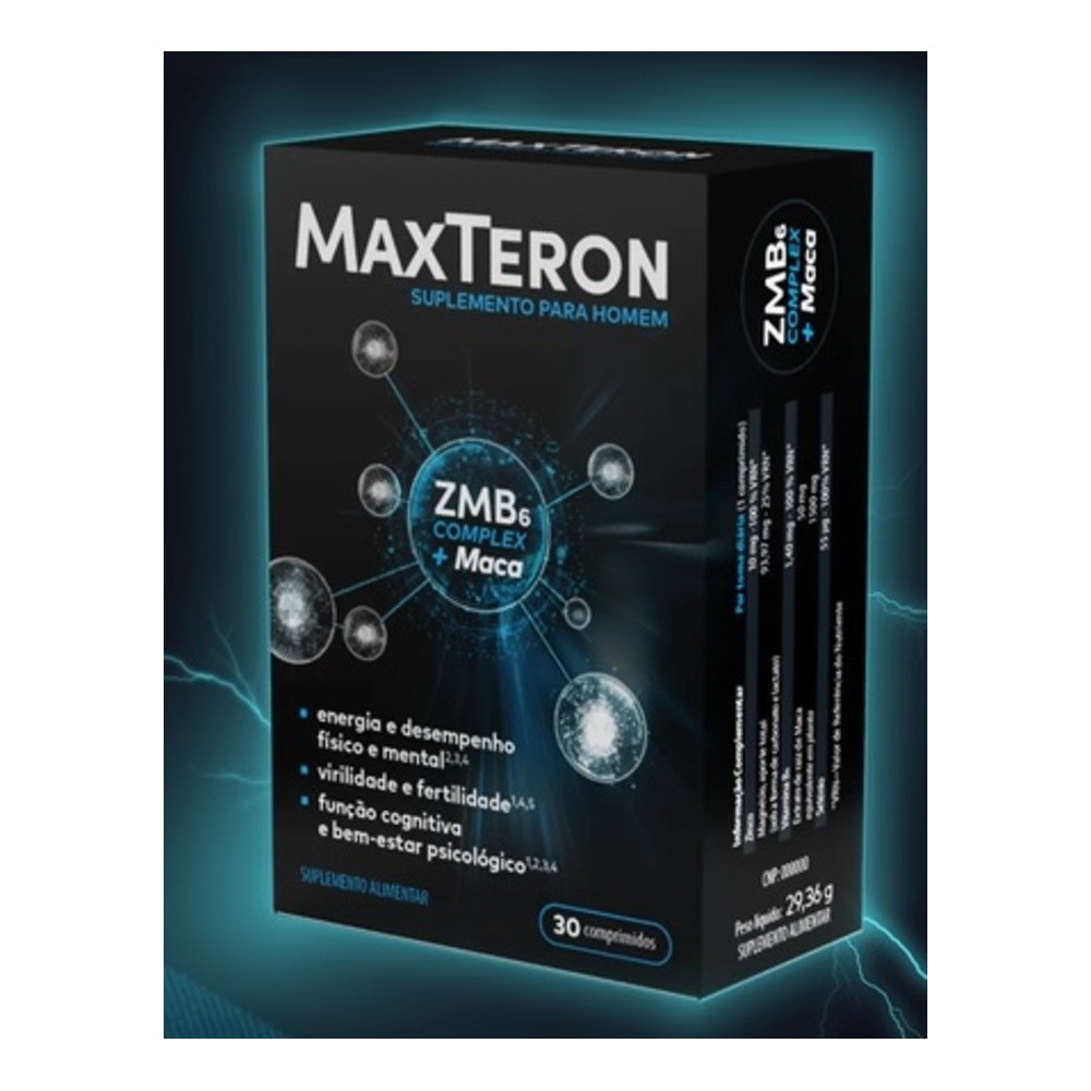 MaxTeron Suplemento Para Homens  30 comprimidos