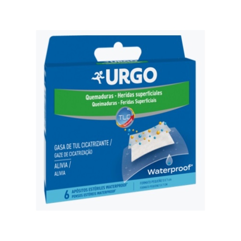 URGO Penso Queimaduras e Feridas Superficiais – Pensos Estéreis Waterproof  - 4 unidades