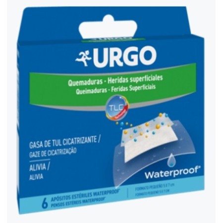 URGO Penso Queimaduras e Feridas Superficiais – Pensos Estéreis Waterproof  - 4 unidades