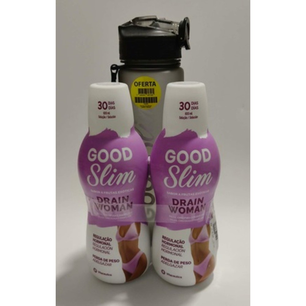 Viatceutics Good Slim Pack 2 x 600 ml Drain Woman + Garrafa de 1 Lt