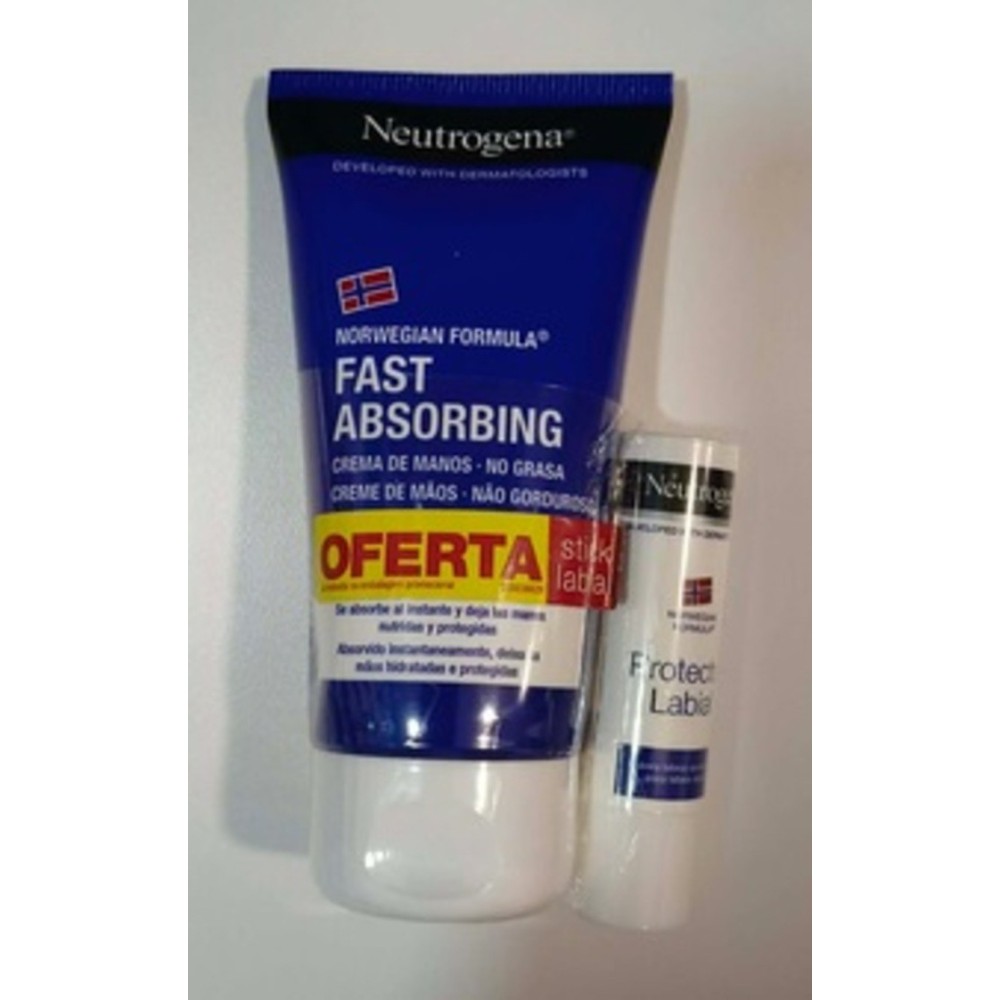 Neutrogena Creme de Mãos Absorção Rápida 75 ml + Oferta Stick Labial